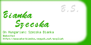 bianka szecska business card